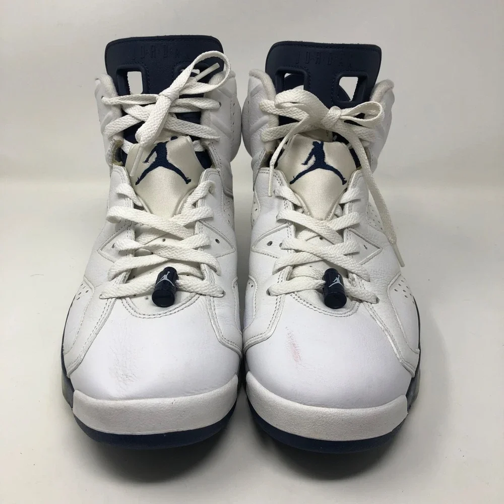 Nike Air Jordan 6 Retrom Midnight Navy Sneakers Mens 11.5 Streetwear Basketball